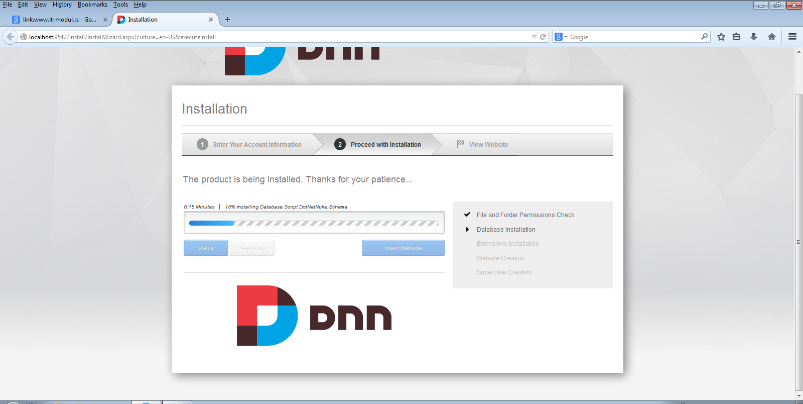 dnninstalling