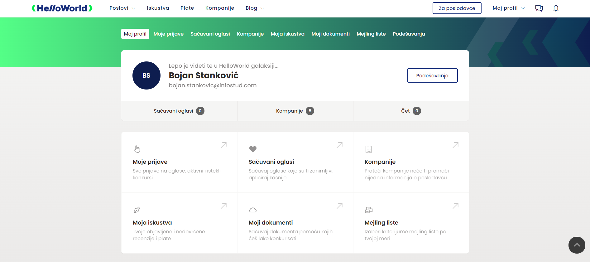HelloWorld.rs - Novi korisnički nalog
