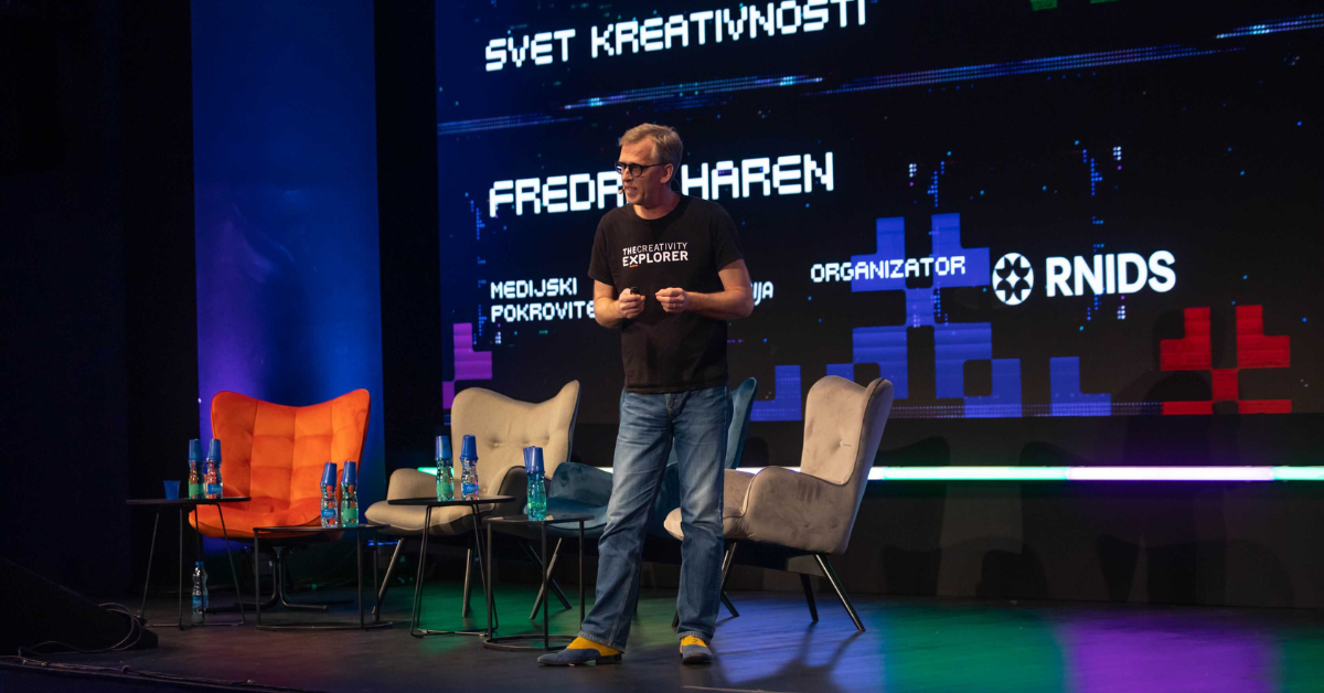 Frederik Haren priča na konferenciji