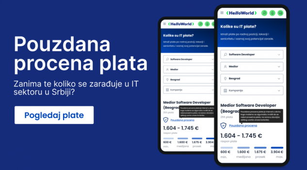 Pouzdana procena plata: samo na HelloWorld.rs | HelloWorld.rs