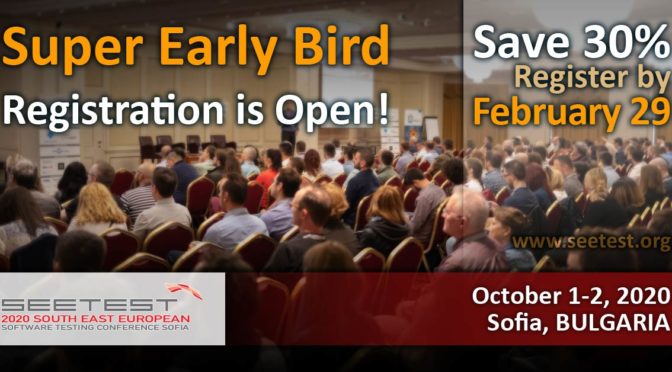 Super Early Bird karte za one koji ne mogu da dočekaju SEETEST 2020!