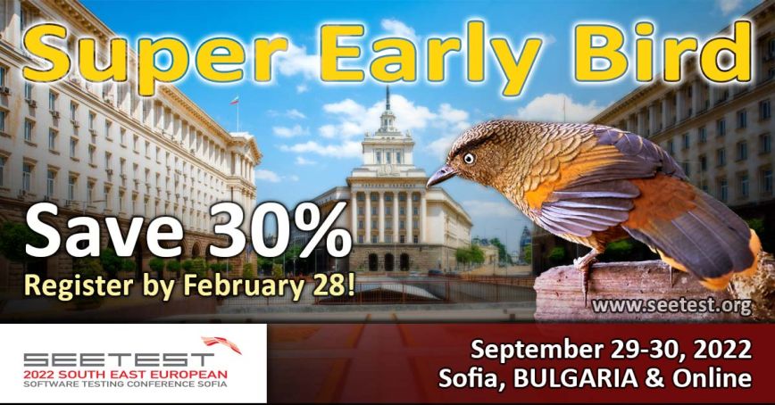 30% off tickets for SEETEST 2022 before February 28!