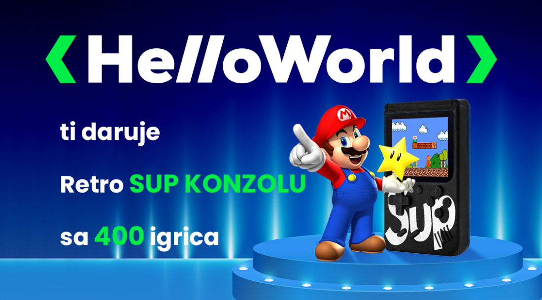 HelloWorld nagrada: Popuni anonimno iskustvo i osvoji Retro Sup konzolu!