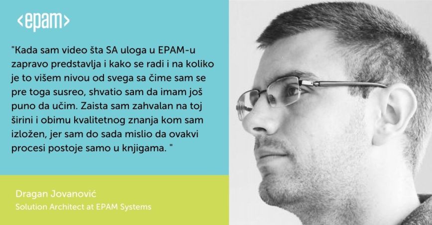 Senior u EPAM-u - šta dalje? Intervju sa Draganom Jovanovićem (solution architect u EPAM-u)