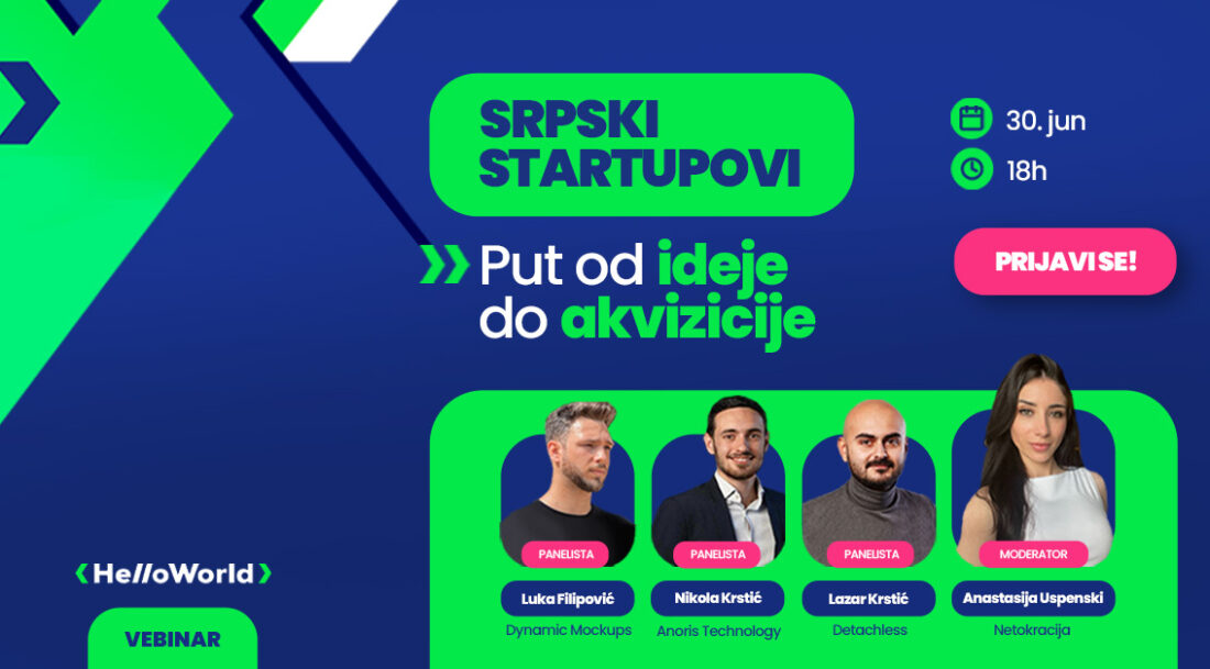 Vebinar: Srpski startupovi - put od ideje do akvizicije