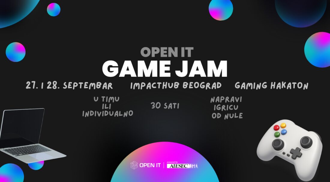 OPEN IT GAME JAM 2025 – PRIJAVE SU OTVORENE